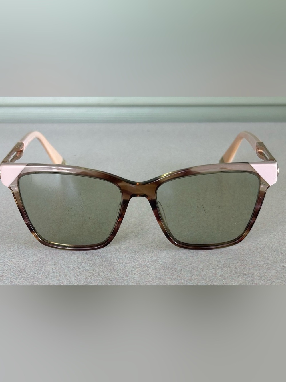 Furla Tortoise shell glasses frames with pink and gold hardware